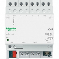 KNX modul analognih vhodov REG-K 4, sv. siv