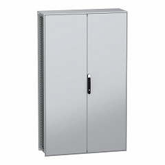 Samostoječa modularna električna omara, PanelSeT SFN, dekarbonizirano jeklo, mon. plošča, 2000x1200x400mm, 2 vrata, IP55