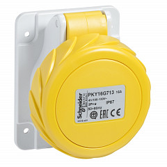 Vtičnica PratiKa - hitri priklj. - ravna - 16 A - 3P + E - 100 do 130 V AC