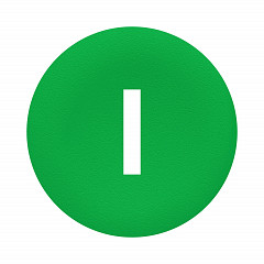 Zelen pokrov z oznako I za krožno tipko O 22