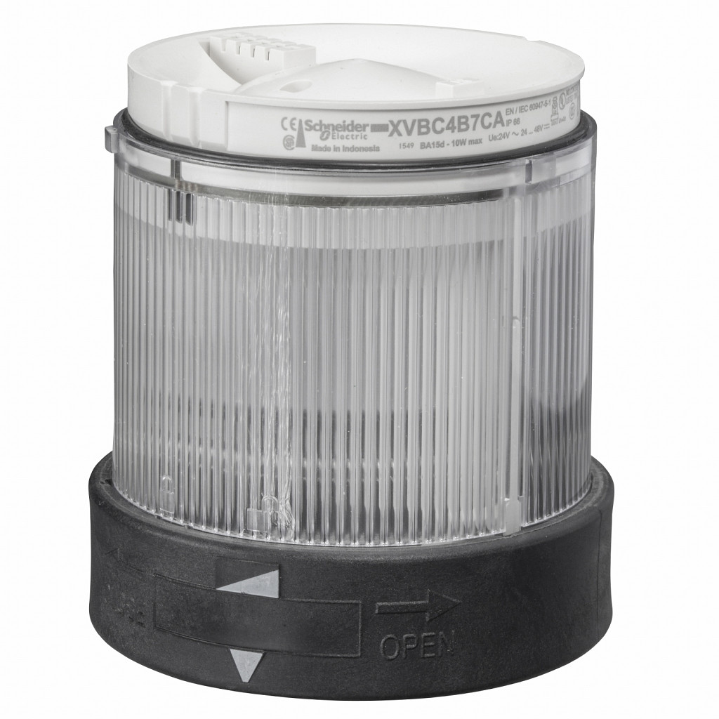 O 70 mm osvetlitvena enota - stalna - prosojna - IP65 - 24 V