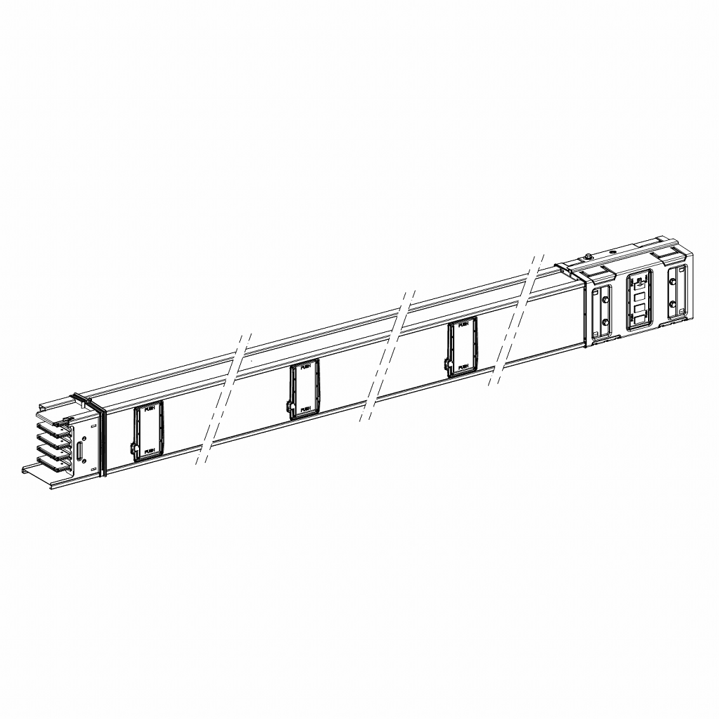 Canalis KSA - ravni distrib. el. - 1000 A - 6 priklj. - 3L + N + PE - 3 m