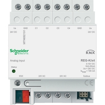 KNX modul analognih vhodov REG-K 4, sv. siv