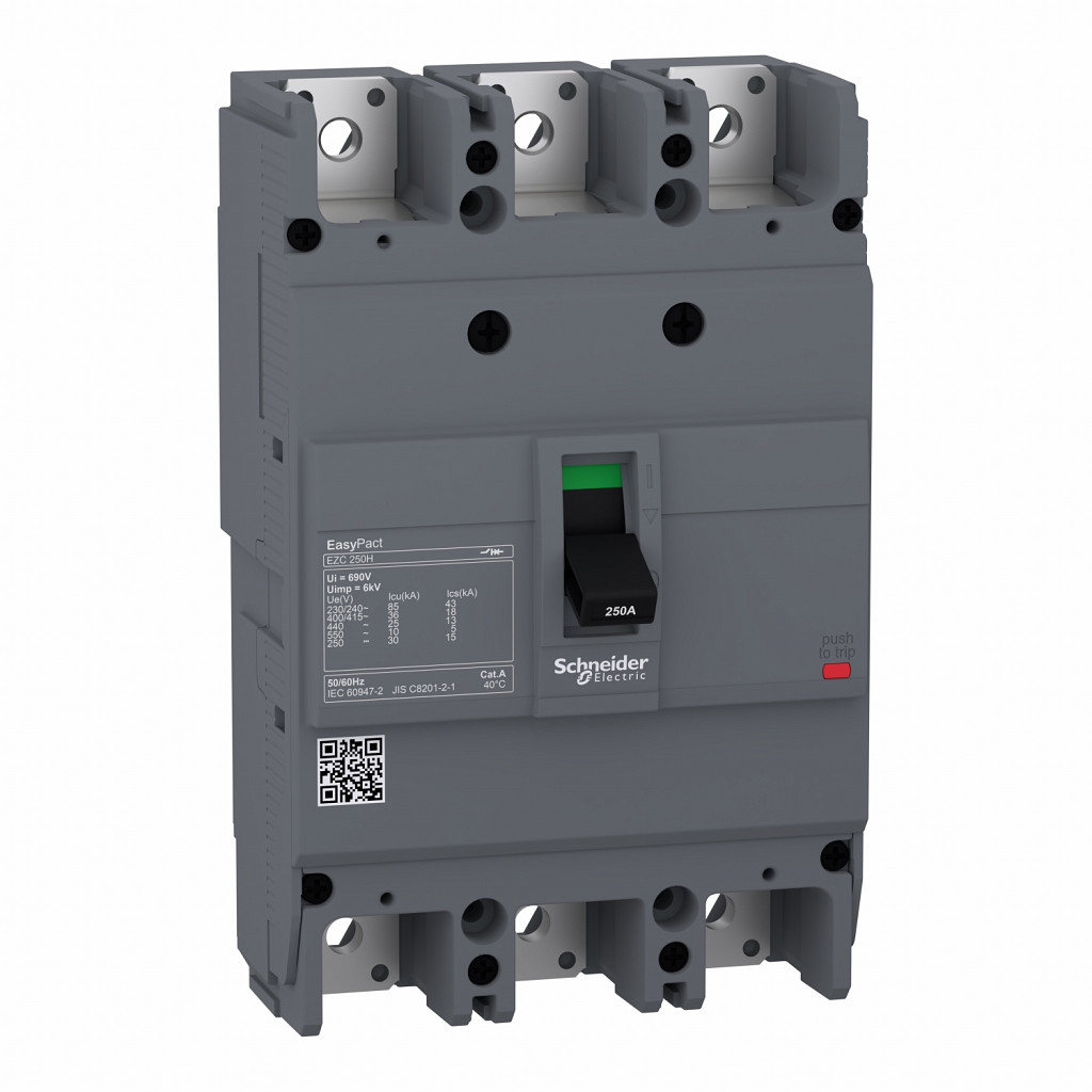 Odklopnik Easypact EZC250H - TMD - 100 A - 3 polni 3d