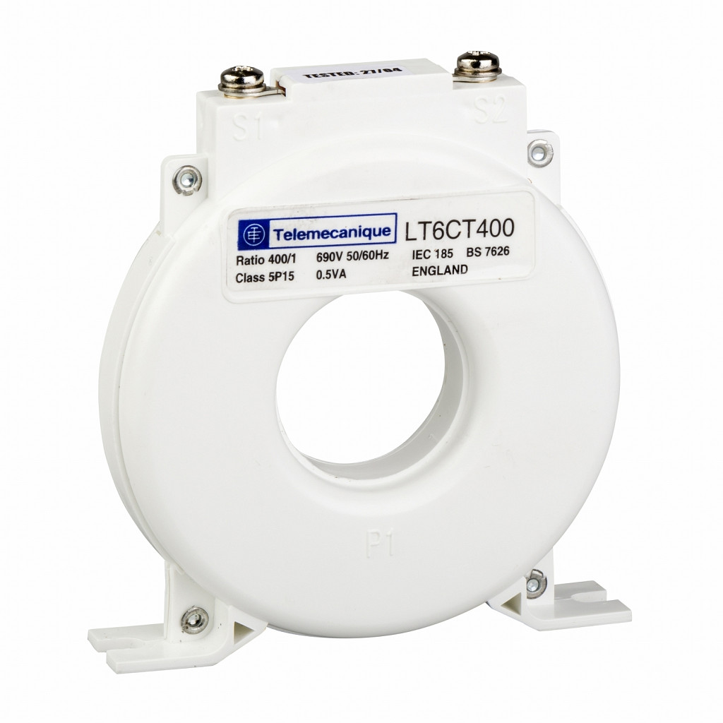 Tokovni transformator TeSys T LT6CT - 400/1 A - točnost: razred 5P