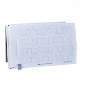 List 40 neoznačenih legend 18 x 27 mm za nosilec legende 30 x 50 mm