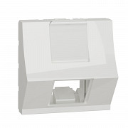 Unica, RJ45 pokrov za Keystone/Systimax, 2 modula, nagnjen, bela