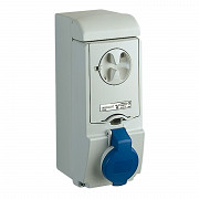 Unika vtičnica z zaklepanjem - 32 A - 2P + E - 200 do 250 V AC - IP44 - stena